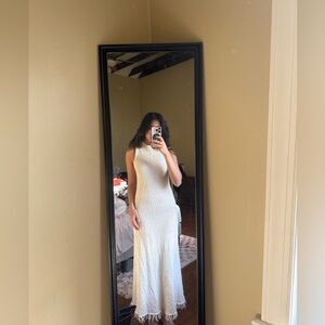 DISSH Ivory Textured Maxi Dress